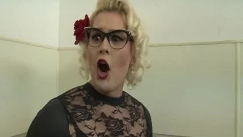 blonde Trans Pinup Isabella Sorrenti poked After Glory hole