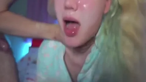 Sissy Blondelashes Facefucked