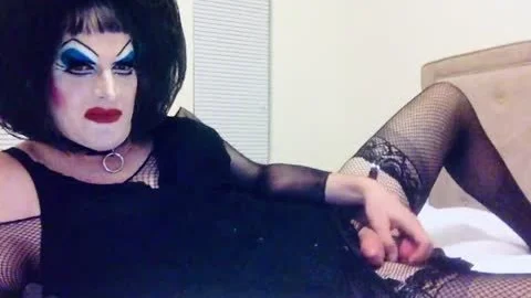 throbbing Makeup Sissy SlutDebra Strokes Herself For Web Fans