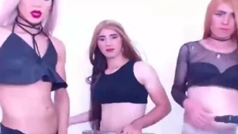 naughty ladyboys Undressing And Jacking knob