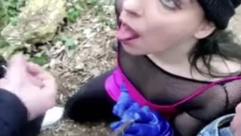Sissy suck 2 Strangers penises In The Park