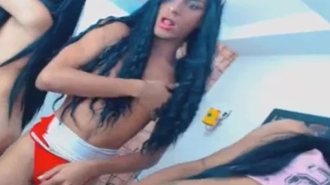 Skinny lady-mans Striptease And spreading Assses