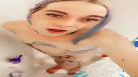 marvelous girl in nature's garb Taking A Shower