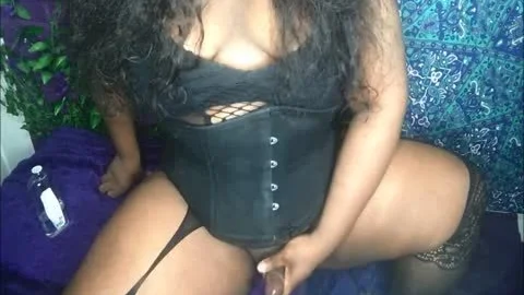 large sleazy woman TS biggest love button spunk flow
