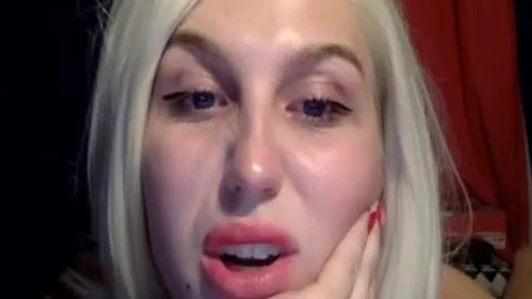 blonde Model ladyman Chats And Masturbates For web camera Audience With Her massive Fake scones And booty