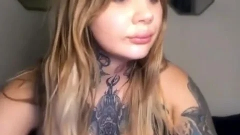 gigantic milk cans tgirl With Full Tattoos Wanks Hard On web camera