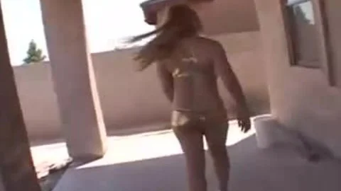 blonde Tgal Plays With toy