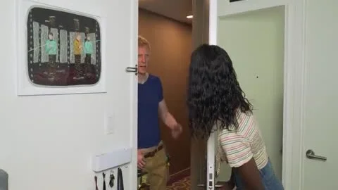 nice-looking dark babe acquires Fixed By The Handyman