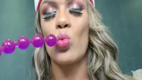 pretty TS Nurse Juliana Leal Has Some slutty enjoyment With anal Beads