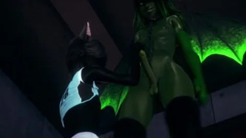 Furry Yaoi 3D - black Cat suck job To Dragon