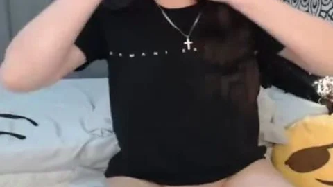 nasty Ladyboy Masturbates And Cums In Hand