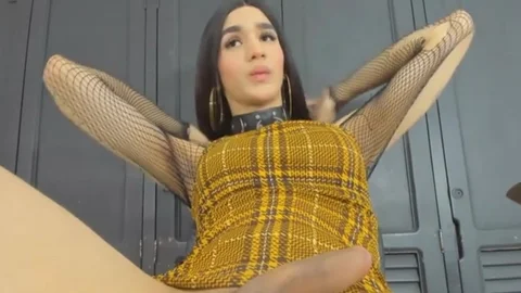 nasty latina In underware Faps Her Girlcock