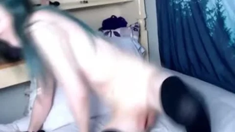 Emo Pussyboy Playing With Her Vibrating dildo