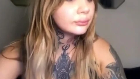gigantic milk cans tgirl With Full Tattoos Wanks Hard On web camera