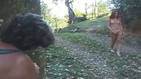 Forest Sex With A slender latina shelady