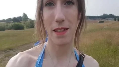 Outdoor butthole In My Summer suit; Public No panties Finger slam