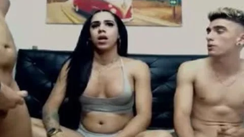 Latino TS & two gay hammered Each Other