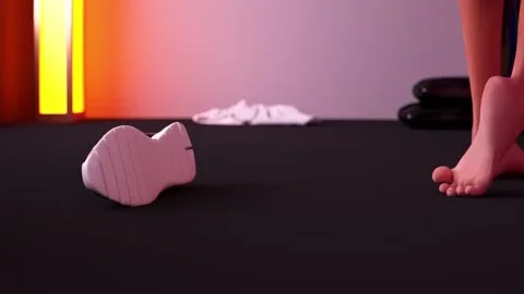 Futanari 3D Animation - large 10-Pounder Masturbation.