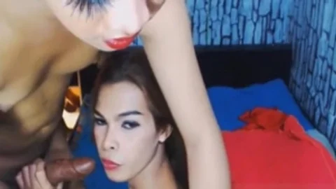 asian ladyboys Smoking previous to Hard ass